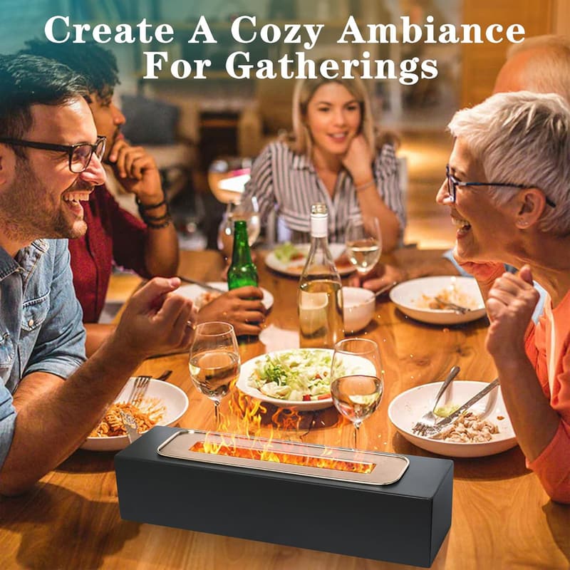 Dinner Party Tabletop Fireplace Kit, Space Grey