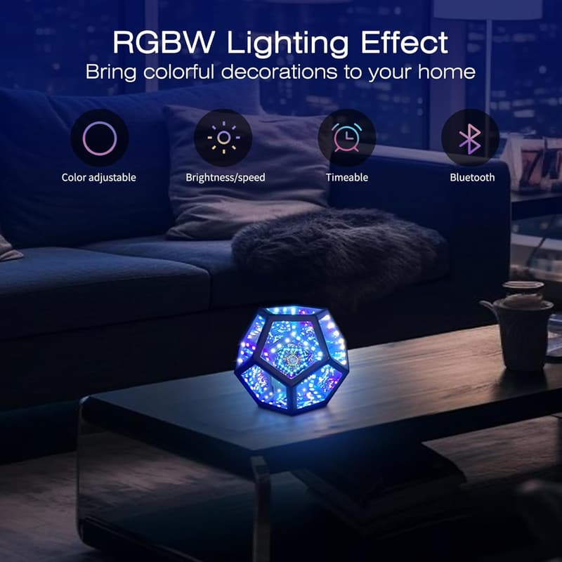 Birthday 3D Infinity Mirror Light - RGBW Color Changing