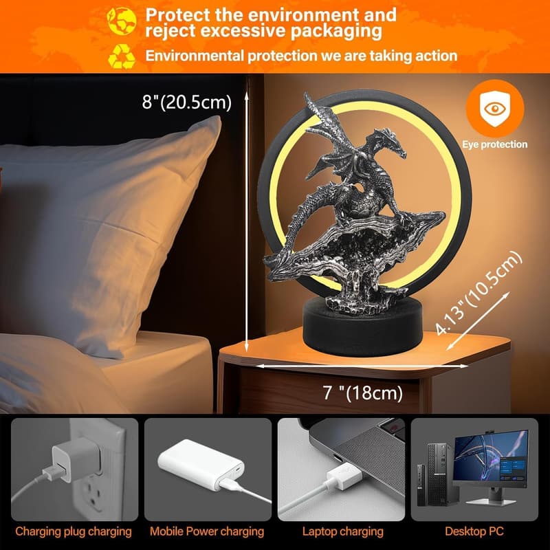 Dragon LED Lamp for Fantasy Lovers