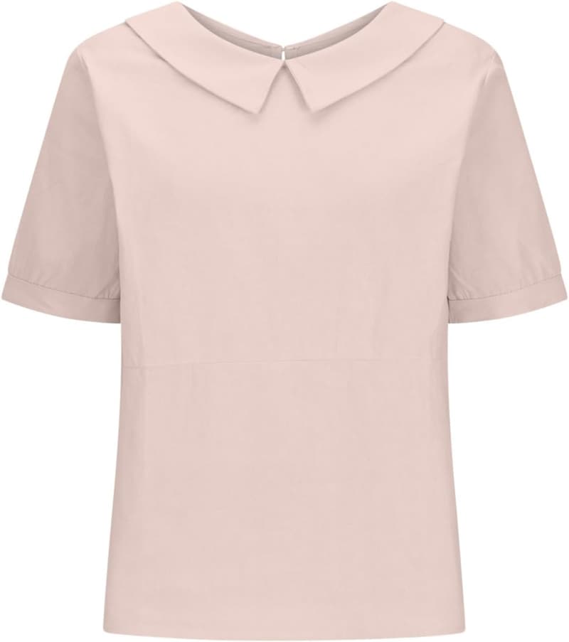 Summer Cotton Linen Women's Shirt - Casual, Short Sleeve