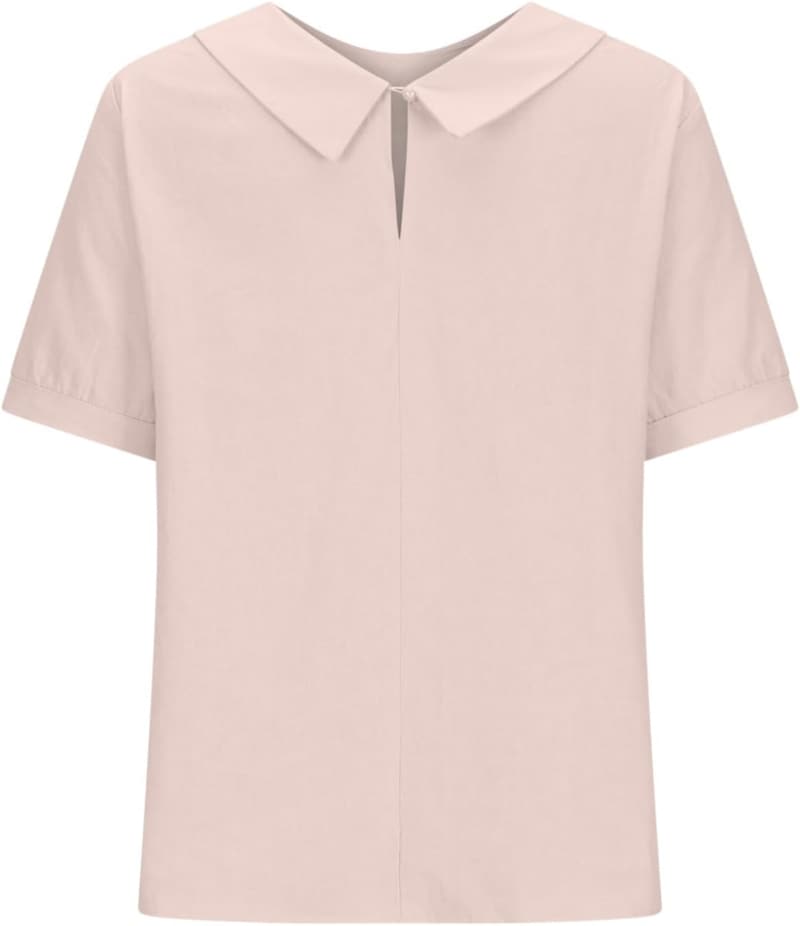 Summer Cotton Linen Women's Shirt - Casual, Short Sleeve