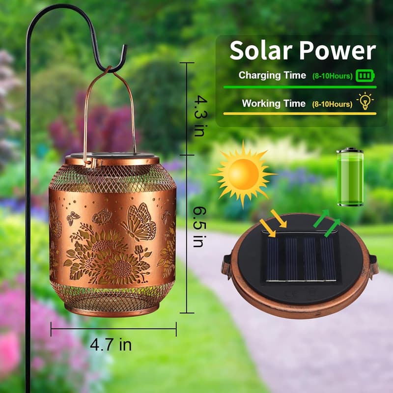 Christmas Butterfly Solar Lanterns - Outdoor Waterproof Decor