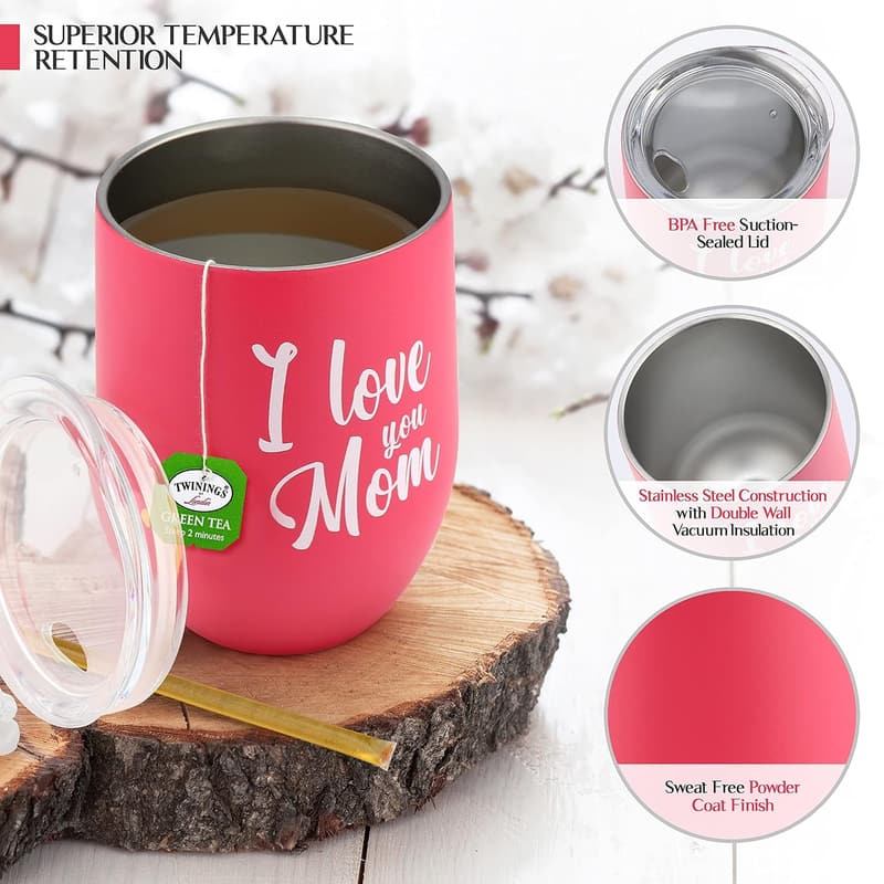 Mother's Day Tea Gift Basket with Cup and Honey Set