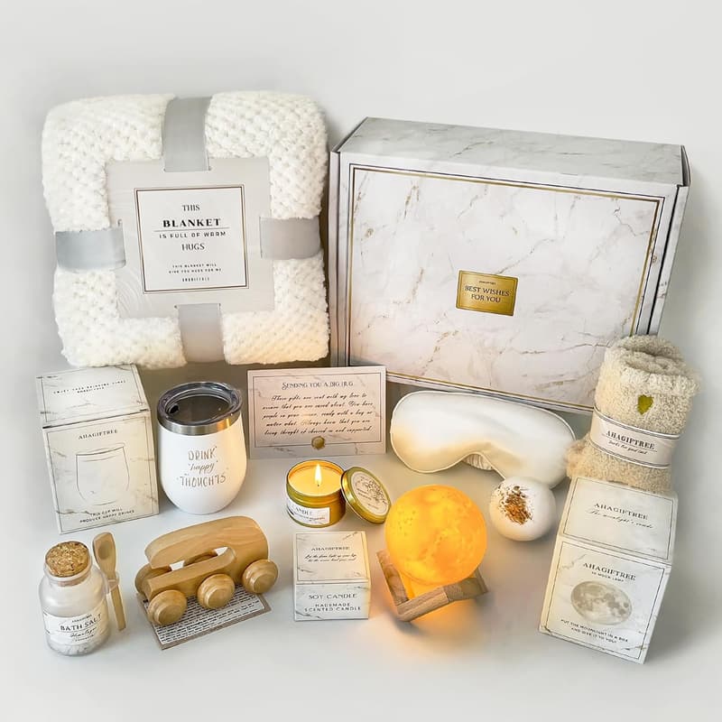 Get Well Soon Women's Care Package with Moon Lamp