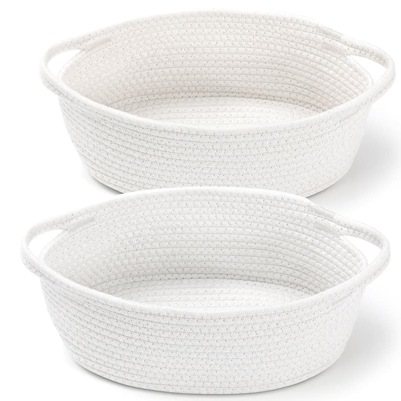 Baby Gift Basket Set: Woven Cotton Rope with Gift Bags