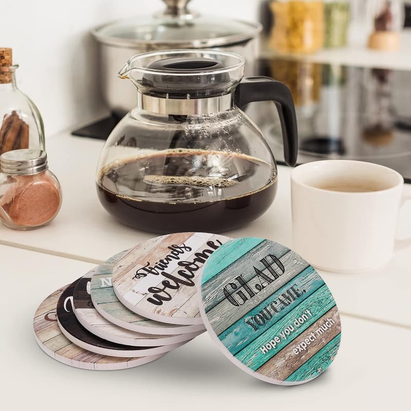 Housewarming Coasters with Holder