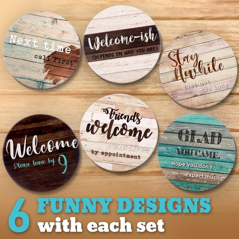 Housewarming Coasters with Holder