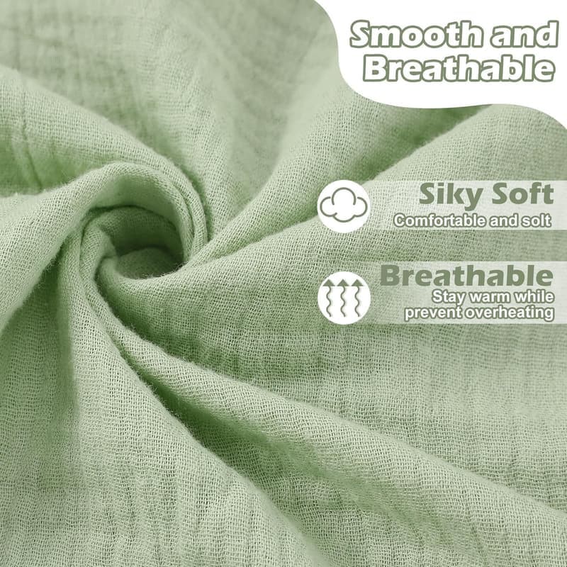 Baby Muslin Swaddle Blankets, Gender-Neutral, 47x47 Inch