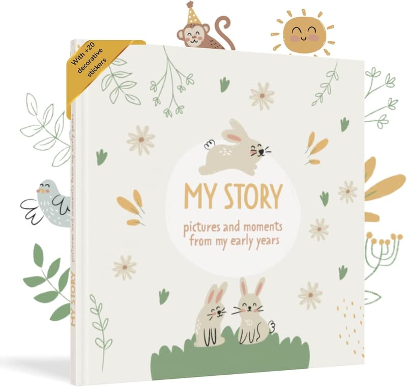 Baby Memory Book with Stickers: First Year to 5th