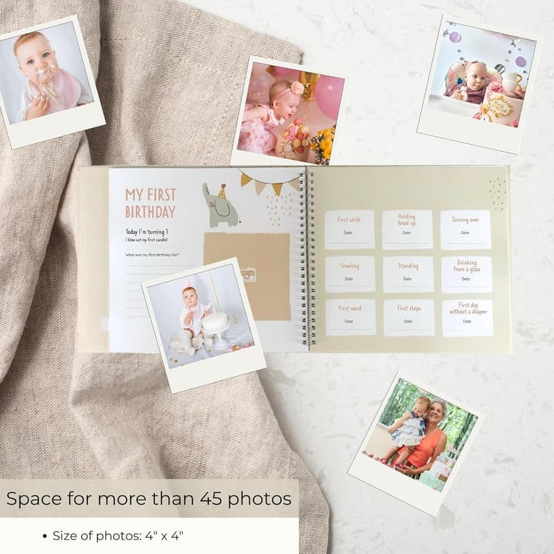 Baby Memory Book with Stickers: First Year to 5th