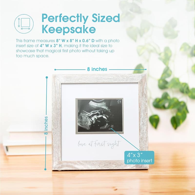 Pregnancy Ultrasound Frame, Rustic Keepsake for Parents