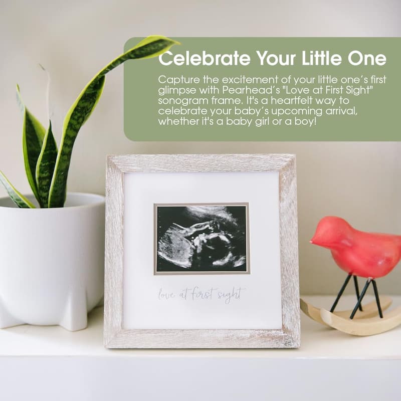 Pregnancy Ultrasound Frame, Rustic Keepsake for Parents