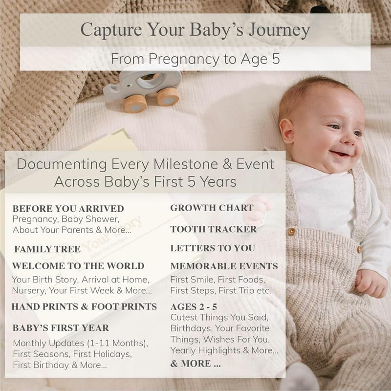 Baby Shower Gender-Neutral Baby Memory Book