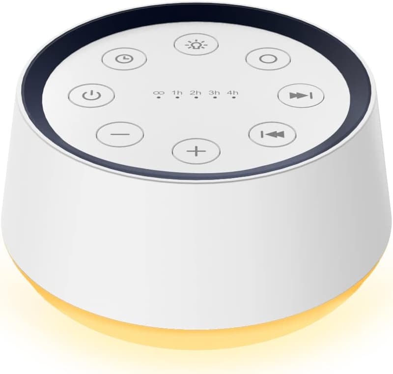 Brown Noise Machine with 30 Sounds & 12-Color Night Light