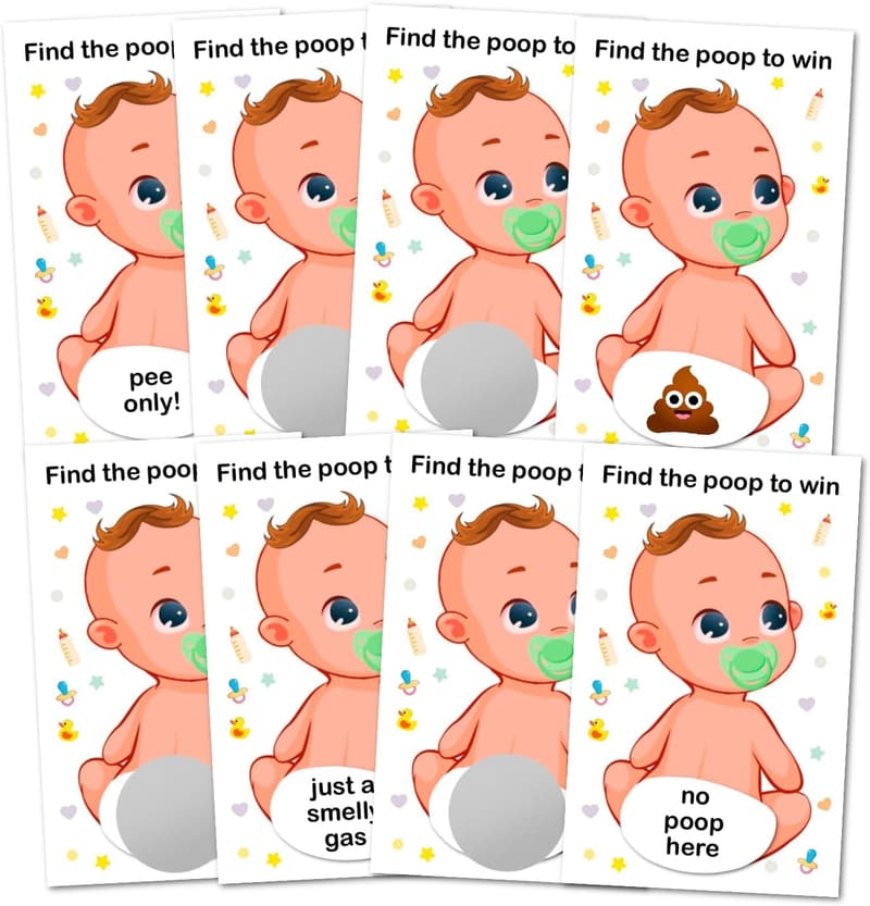 Baby Shower Scratch-Off Game, Gender Neutral, 40 Cards