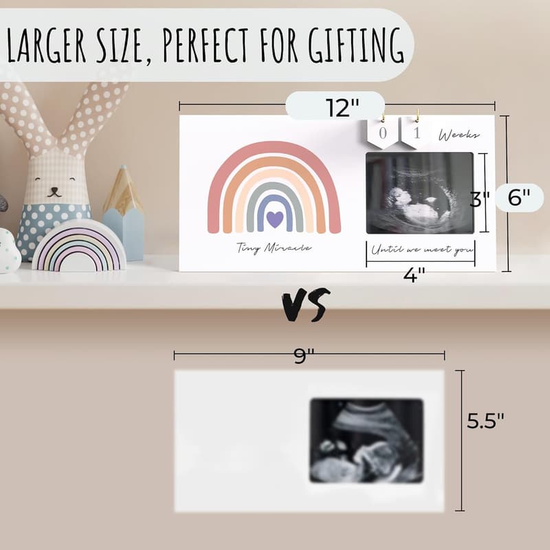 Pregnancy Countdown Rainbow Sonogram Frame 4