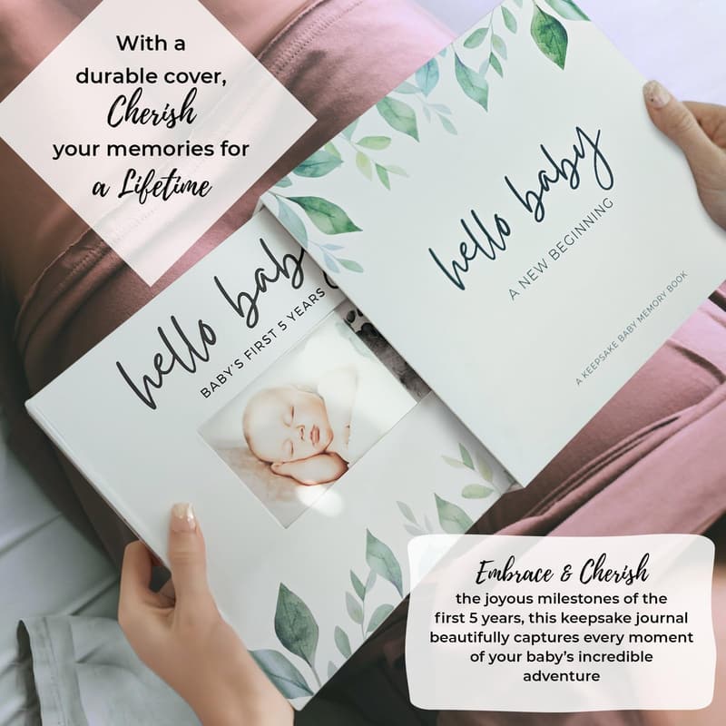 Baby Memory Book & Journal: 5-Year Gender Neutral Keepsake