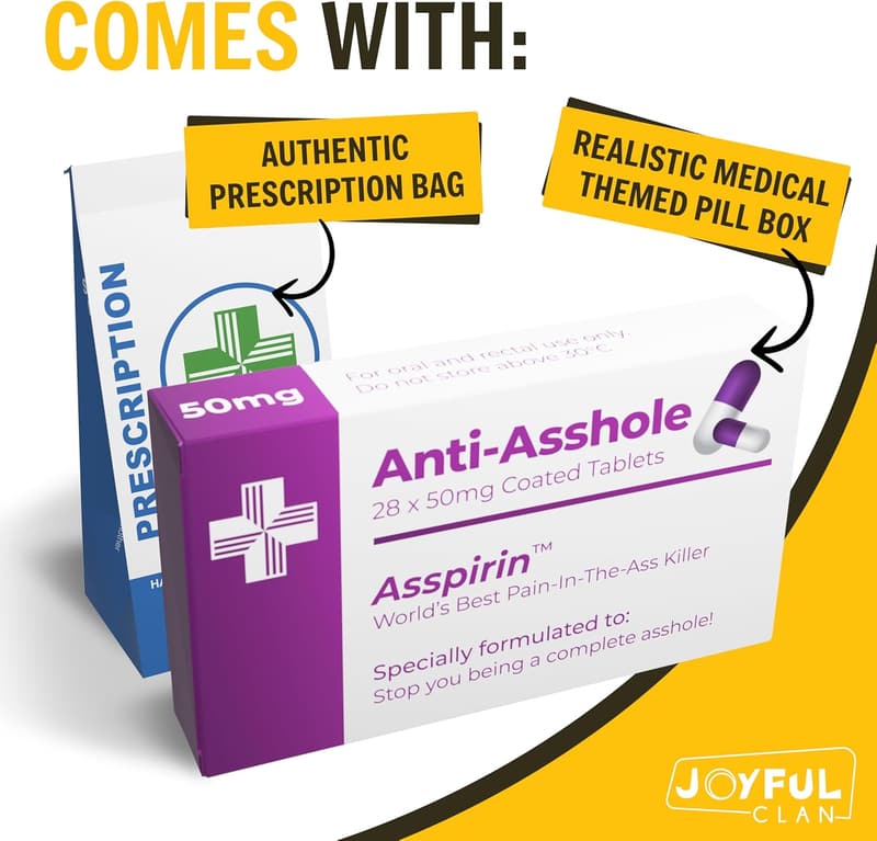 Birthday Gag Gift: Funny Joke Pill Box for Men & Women