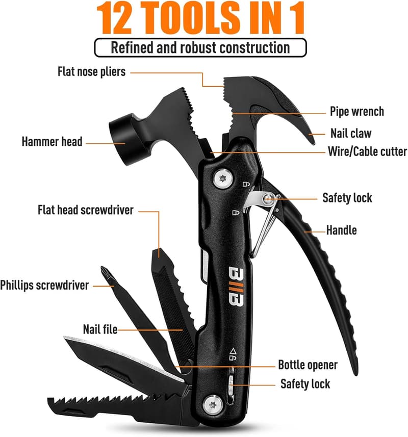 Father's Day 12-in-1 Hammer Multitool for Men