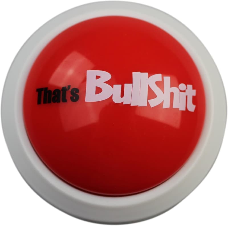 Fun BS Button with Lights and Sayings - Prank Gift