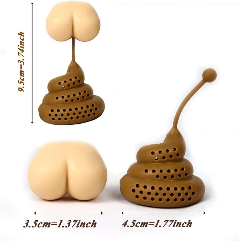 White Elephant Poop Tea Infuser Strainer Gift