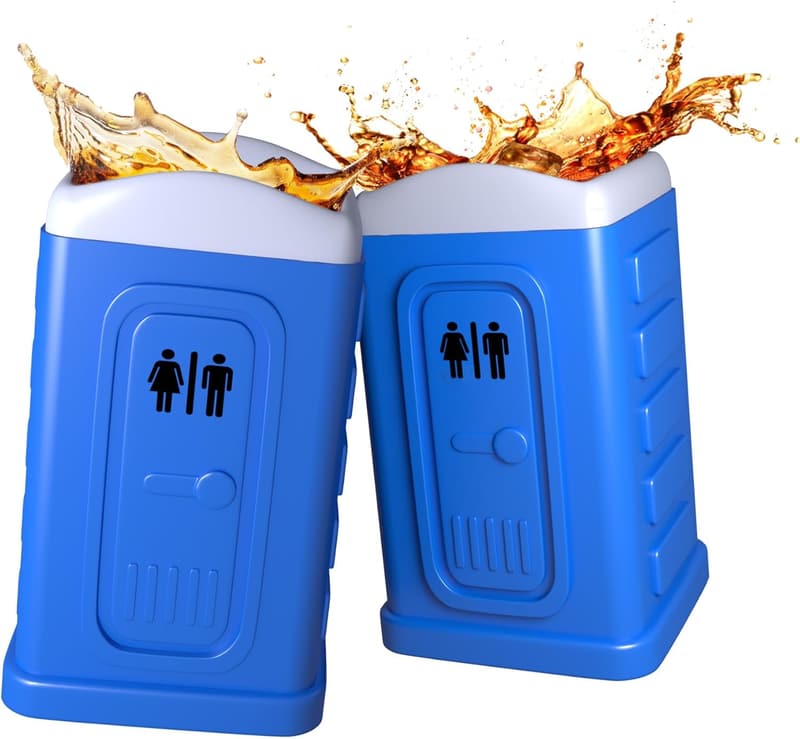White Elephant Porta Potty Shot Glasses for Men
