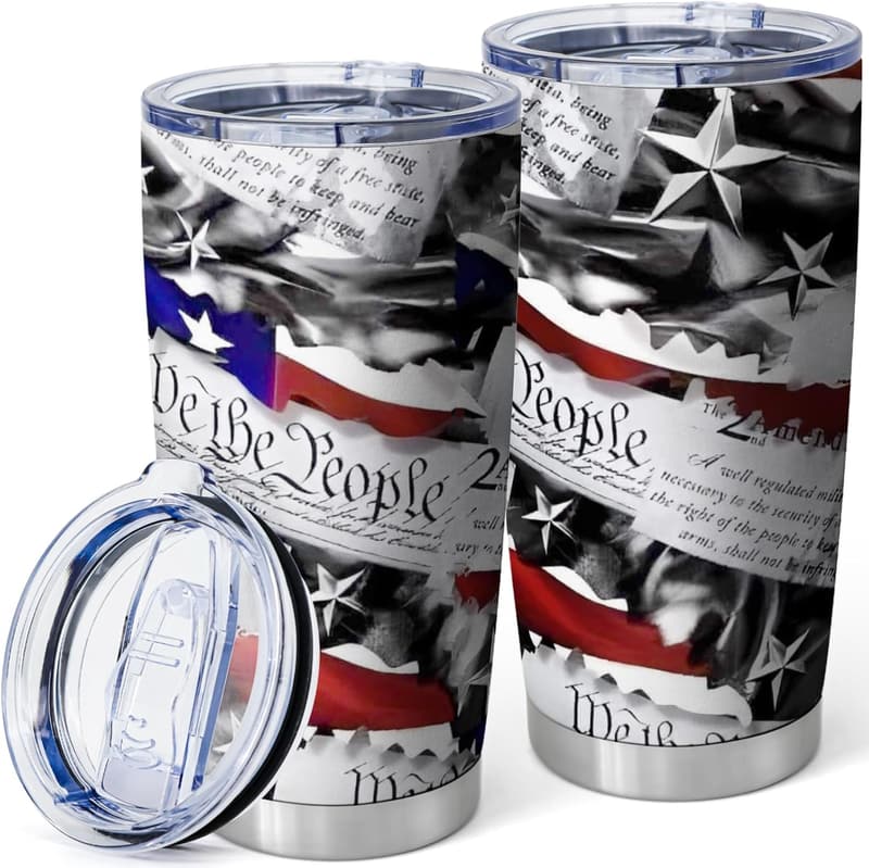 White Elephant 20oz Stainless Steel Tumbler for Men