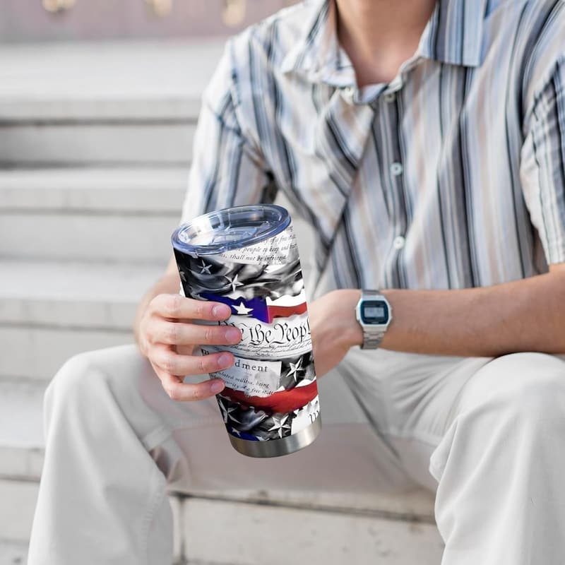 White Elephant 20oz Stainless Steel Tumbler for Men