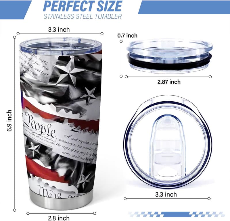 White Elephant 20oz Stainless Steel Tumbler for Men