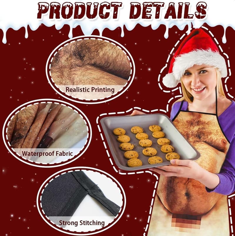 Christmas White Elephant Funny Apron for Men