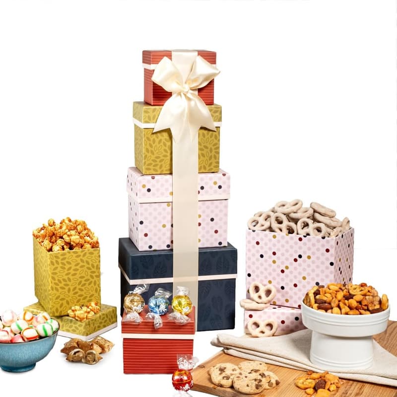Birthday Gift Basket Tower for Men & Women