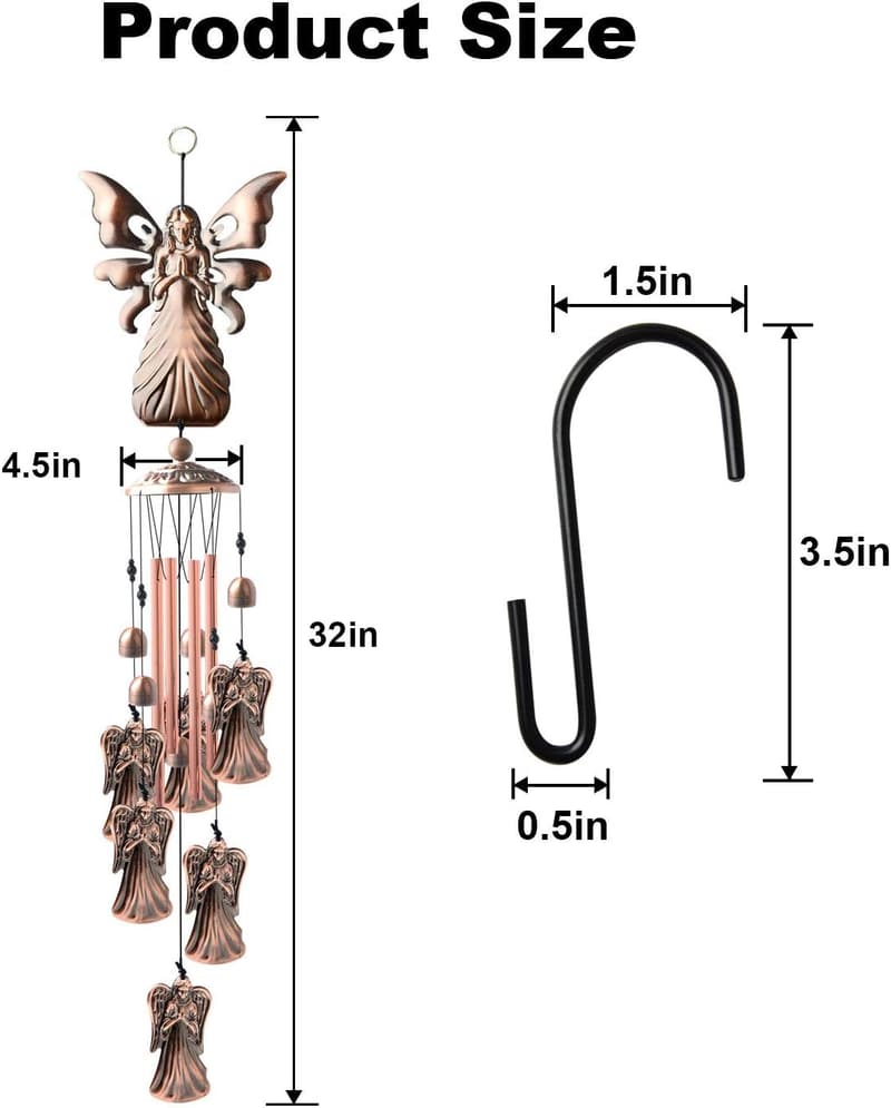 Memorial Wind Chimes for Women - Angel Yard Decor