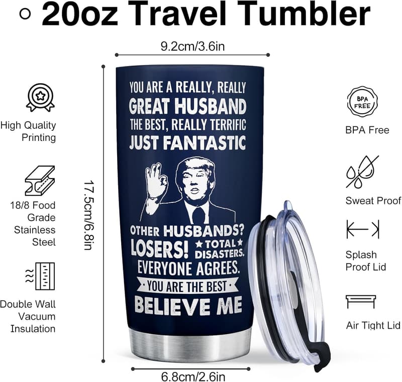 Father's Day Tumbler, 20 Oz Gift for Husband