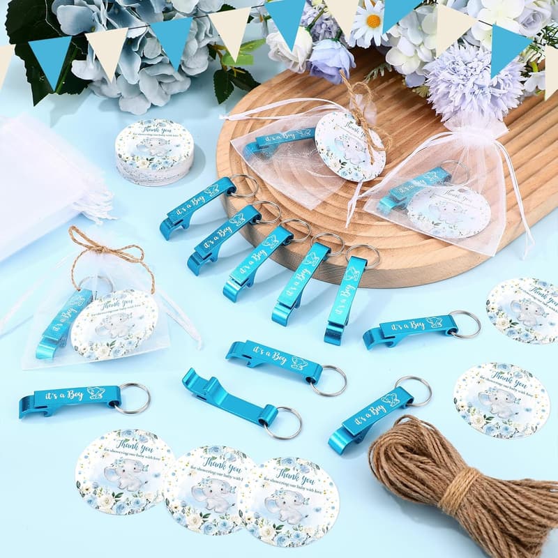 Elephant Theme Bottle Opener Favor Set for Parties