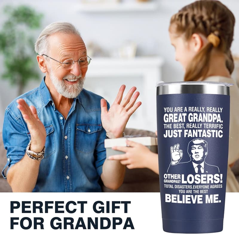 Father's Day Navy Tumbler, 20oz, for Grandpa