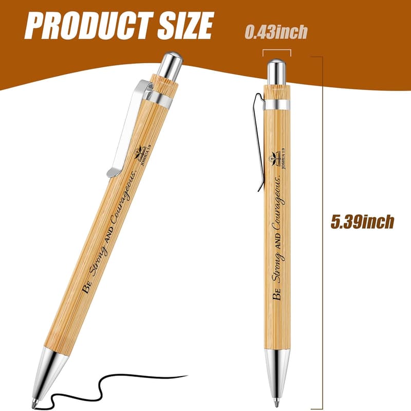 Thanksgiving Bible-Verse Bamboo Pens (50 Pcs)