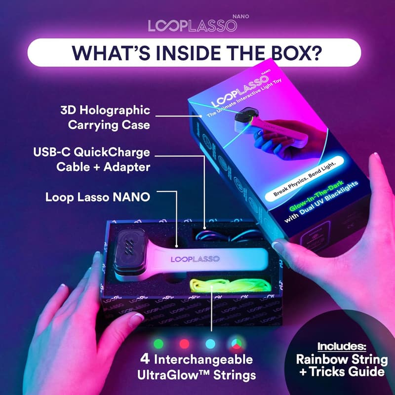 Glow-in-the-Dark String Shooter with UV Light