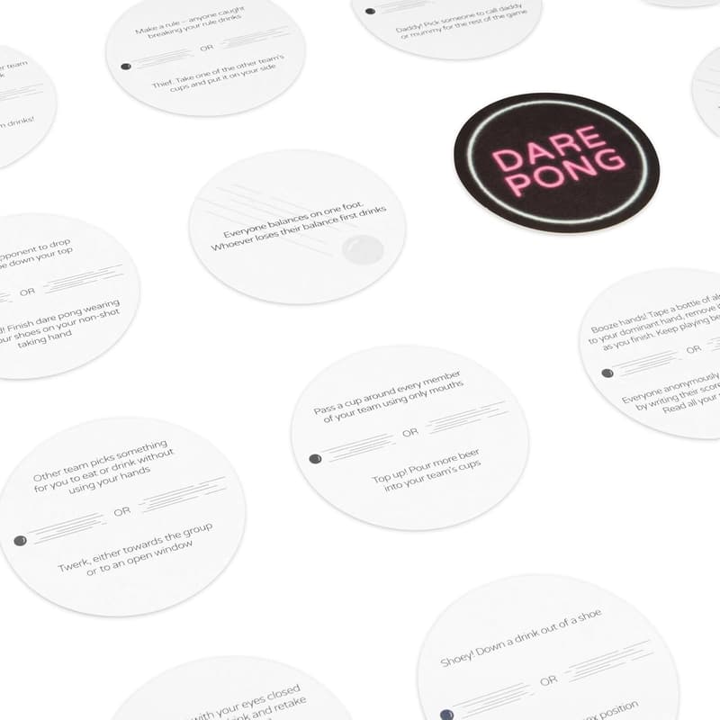 Bachelorette Party Dare Pong Game Set with Coasters