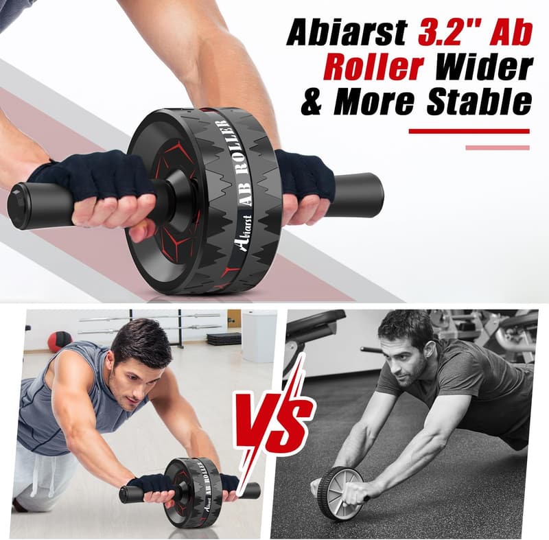 Ab Roller Wheel for Core Workouts with Knee Pad