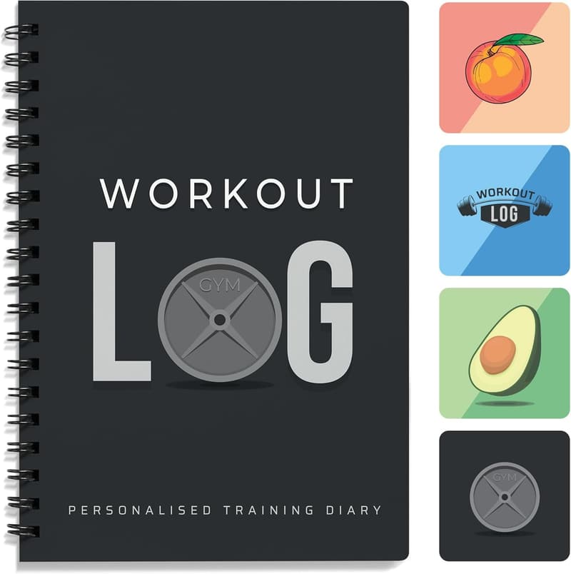 Daily Fitness Workout Planner: Charcoal Gray A5 Log Book