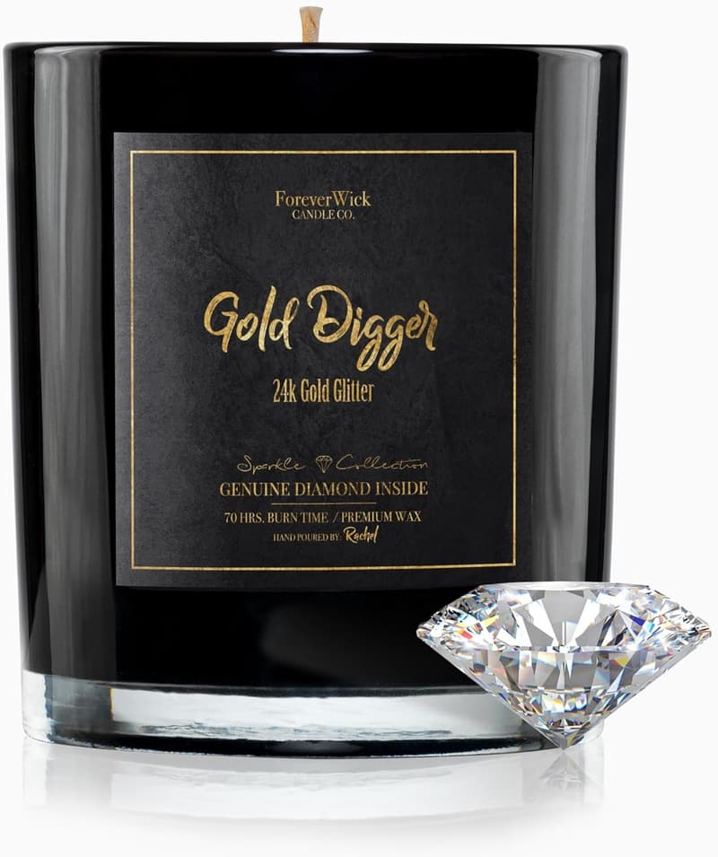 Scented Candle with Hidden Diamond - 14oz Soy