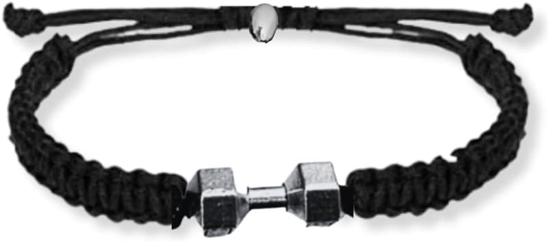 Motivational Dumbbell Bracelet for Fitness Enthusiasts