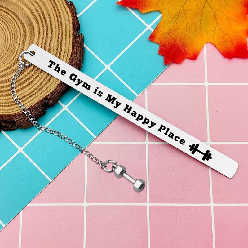 Inspirational Dumbbell Bookmarks for Fitness Enthusiasts