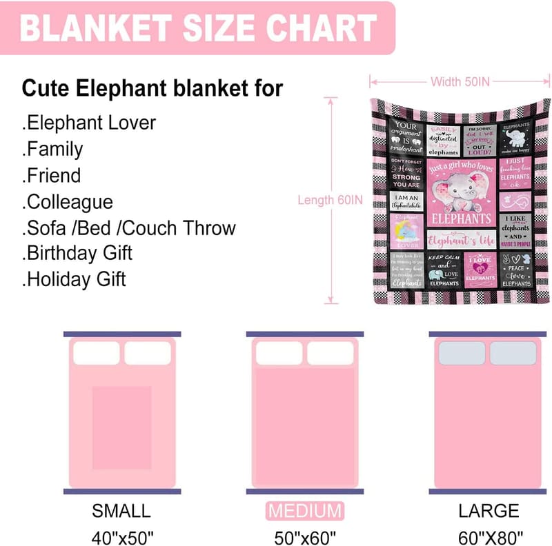 Elephant Lovers Blanket, 50