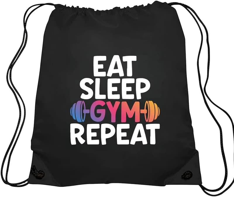 Birthday Gift Funny Gym Drawstring Bag for Fitness Lovers