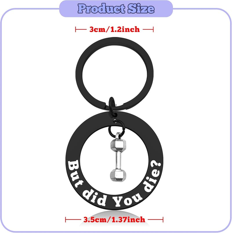 Retirement Motivational Gym Keychain
