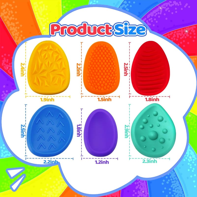 Anxiety Relief Silicone Fidget Set - Quiet Classroom Gift