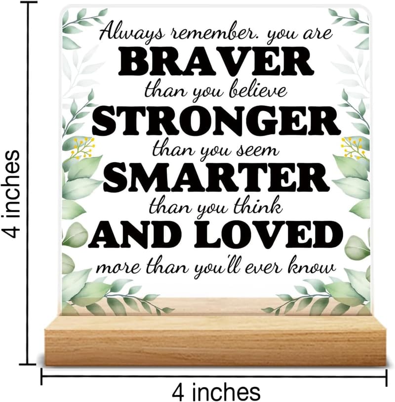 Motivational Acrylic Desk Sign: Encouragement Gift