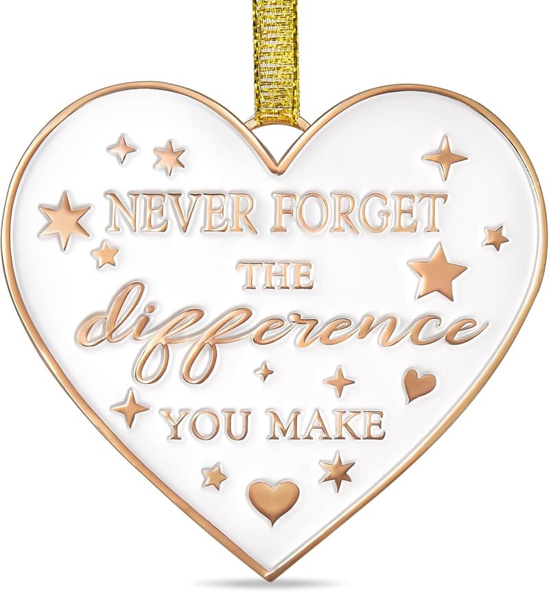 Retirement Metal Heart Ornament for Women