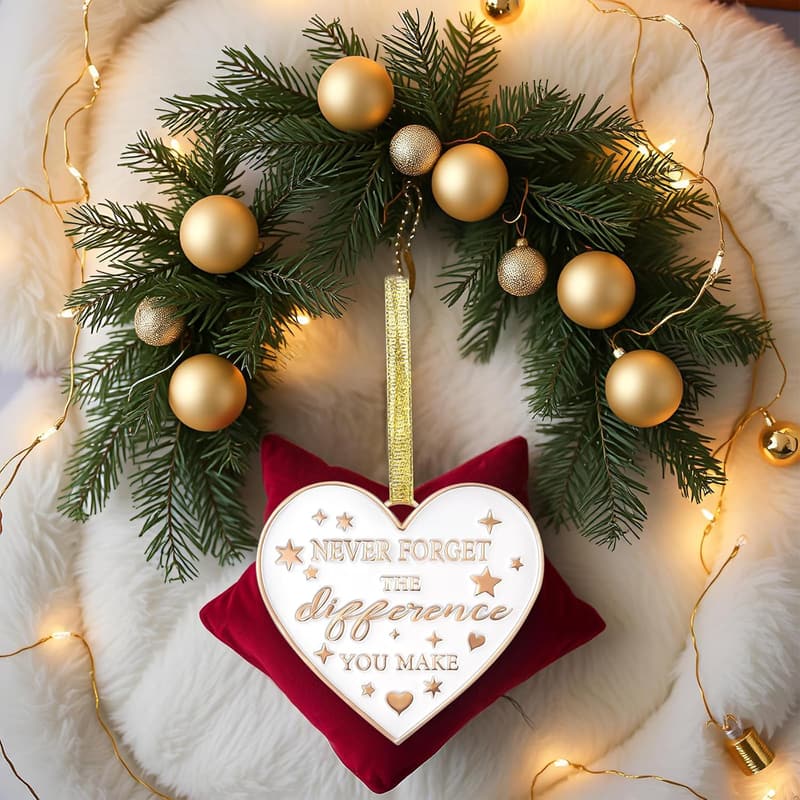 Retirement Metal Heart Ornament for Women
